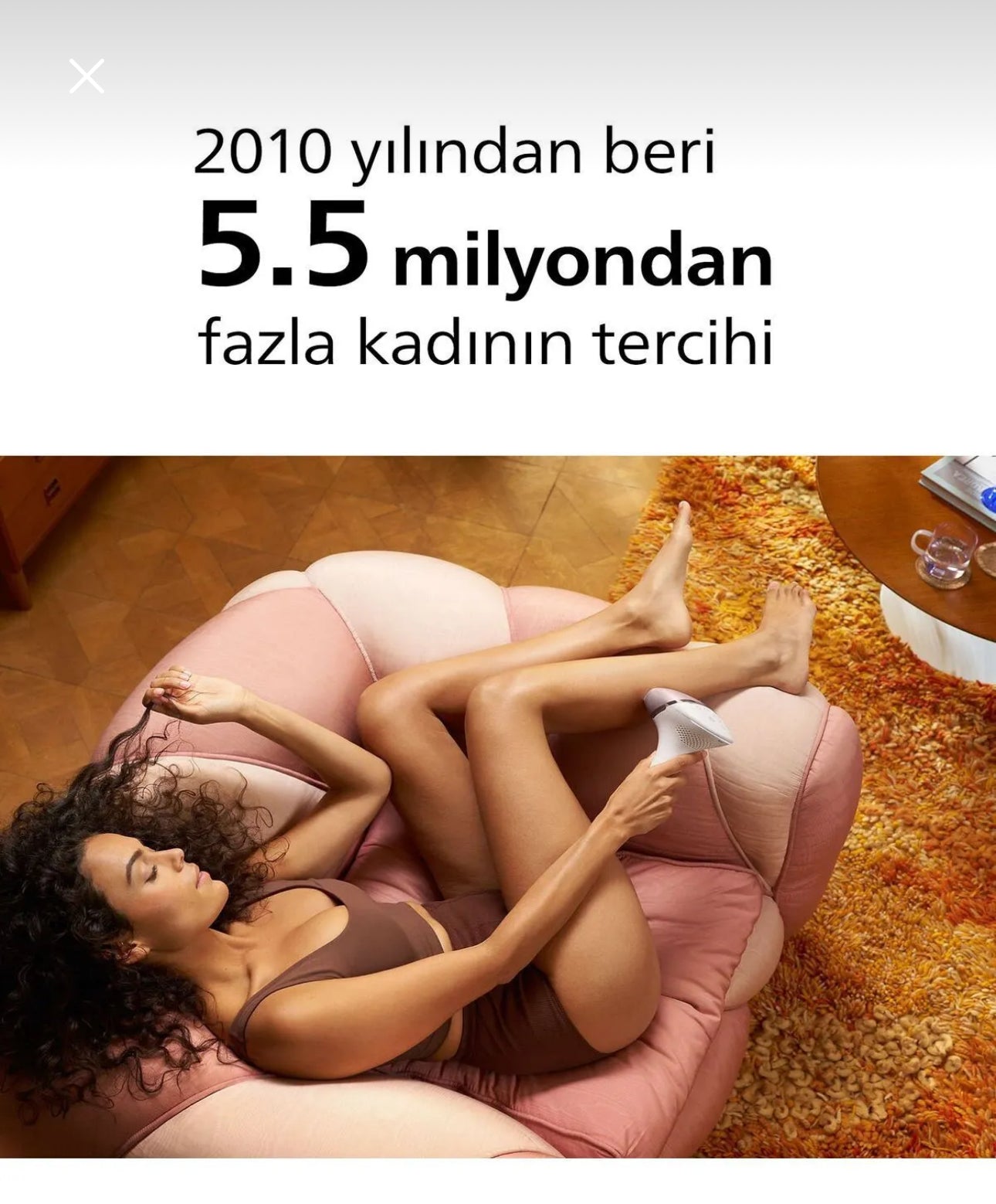 Phılıps Şarjlı ve elektrikli Sınırsız Atışlı Lazer Epilasyon Cihazı 5 başlık