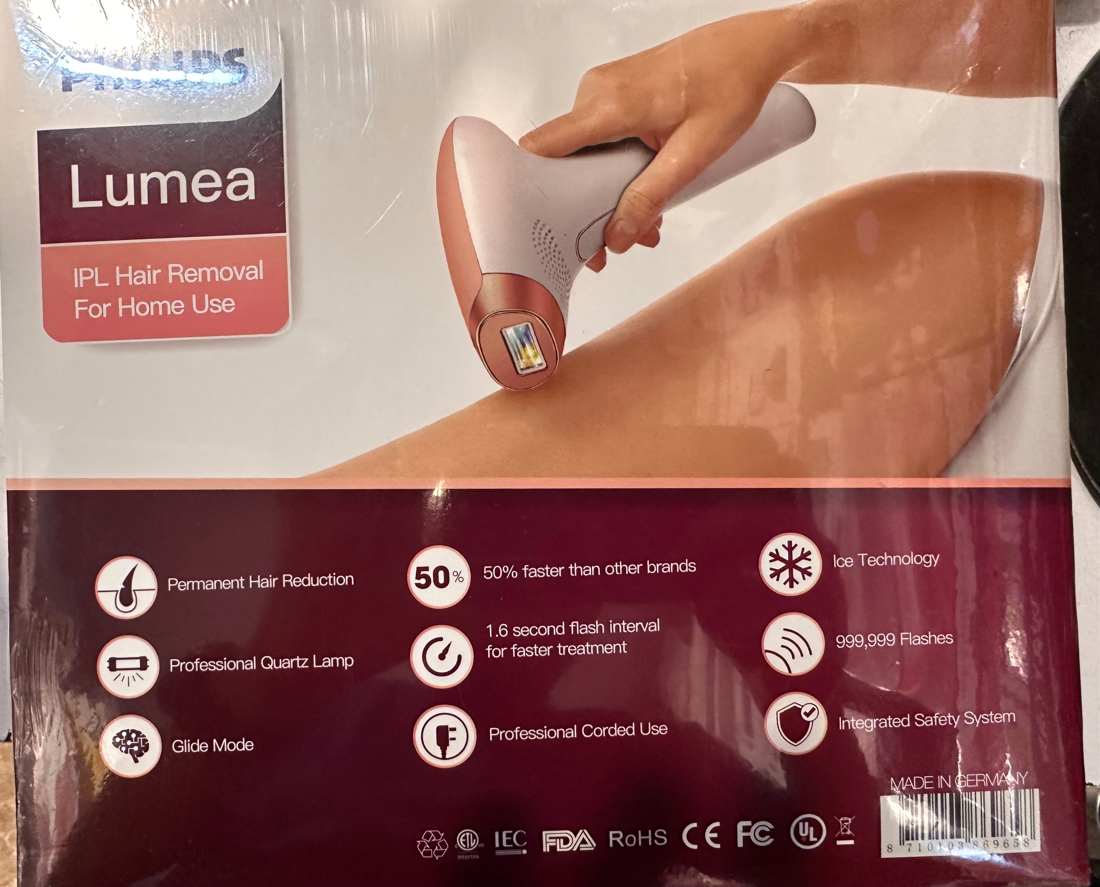 Phılıps Şarjlı ve elektrikli Sınırsız Atışlı Lazer Epilasyon Cihazı 5 başlık