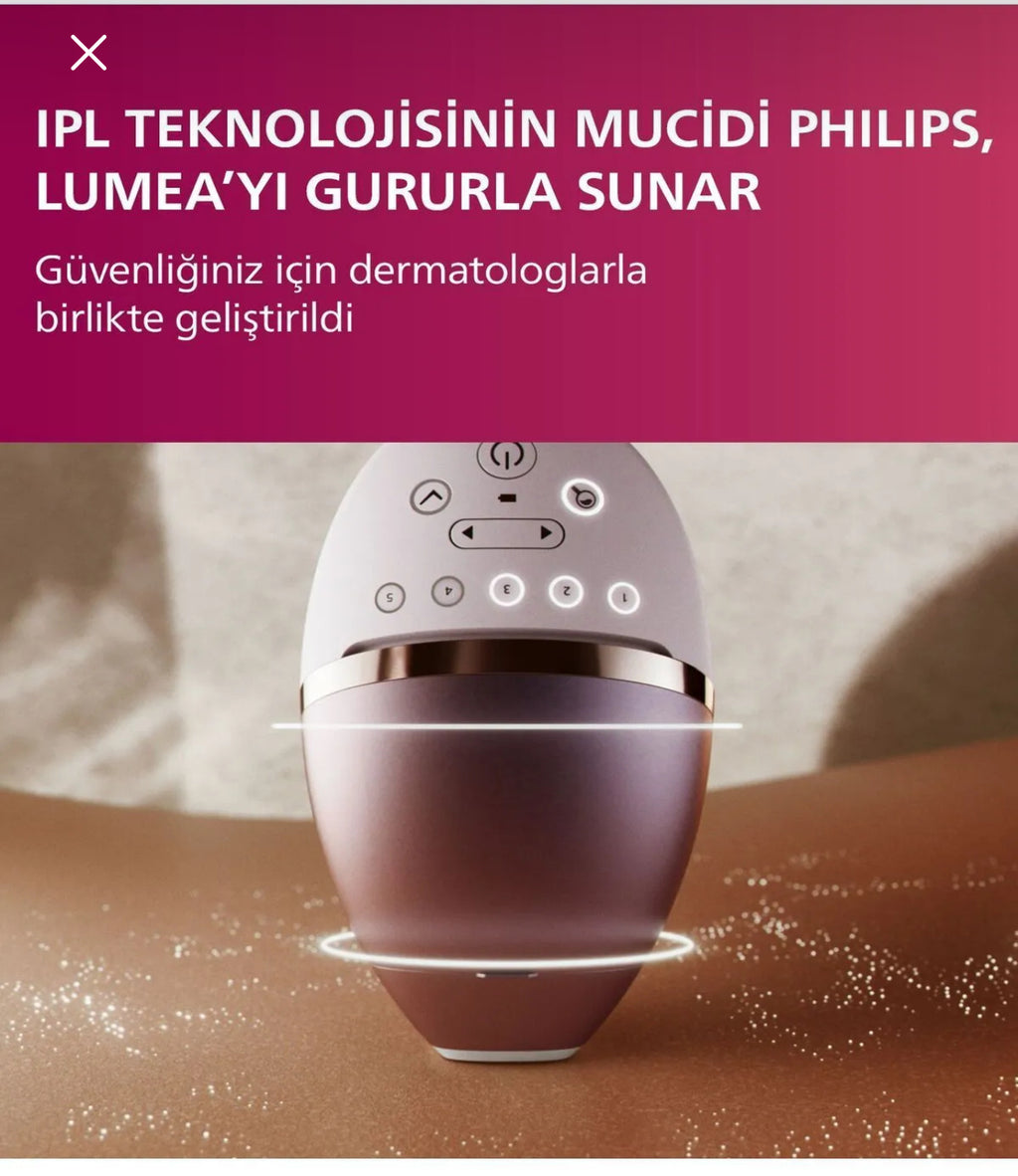 Phılıps Şarjlı ve elektrikli Sınırsız Atışlı Lazer Epilasyon Cihazı 5 başlık